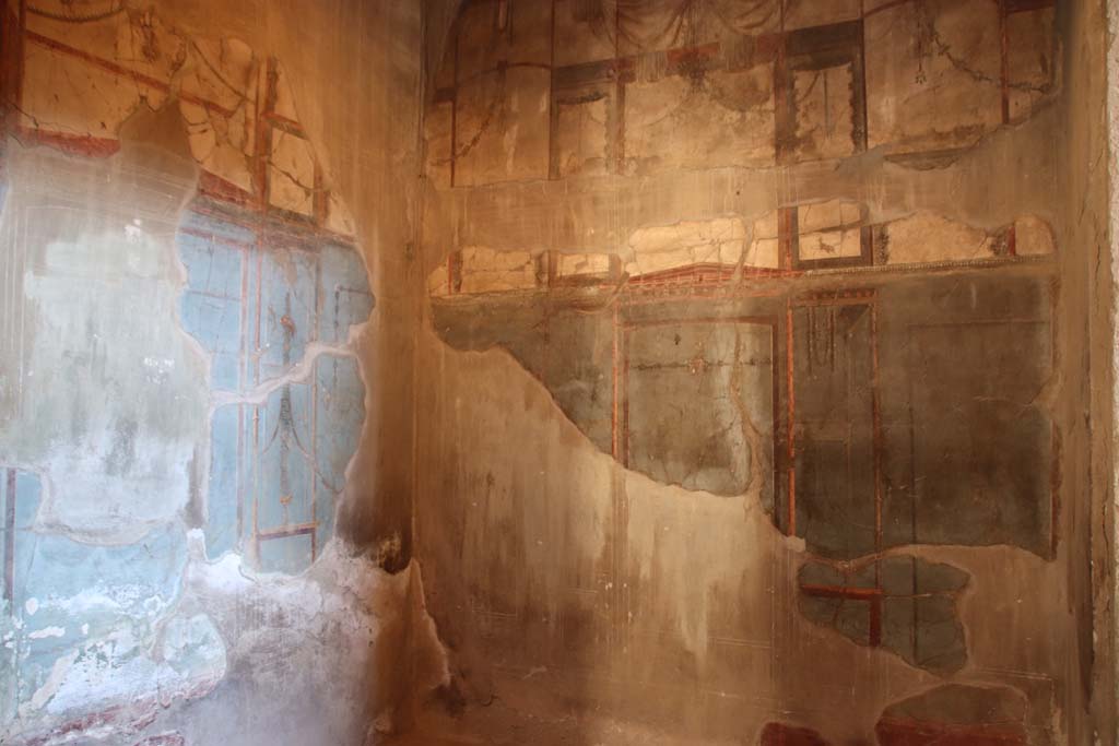 V.1 Herculaneum. October 2020. 
Room 7, looking towards north wall, north-east corner and east wall. Photo courtesy of Klaus Heese.